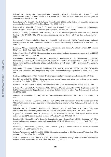 Etudes sur le mécanisme de remodelage des nucléosomes par ...