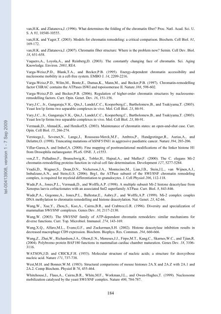 Etudes sur le mécanisme de remodelage des nucléosomes par ...