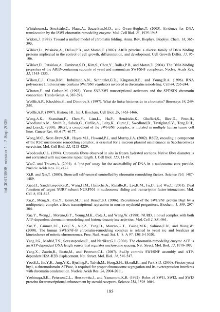 Etudes sur le mécanisme de remodelage des nucléosomes par ...