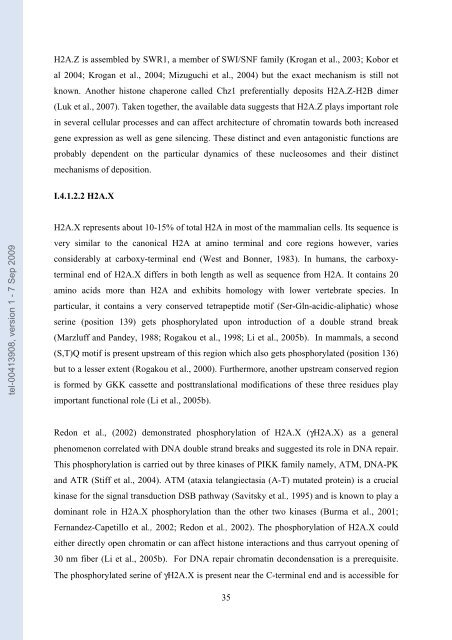 Etudes sur le mécanisme de remodelage des nucléosomes par ...