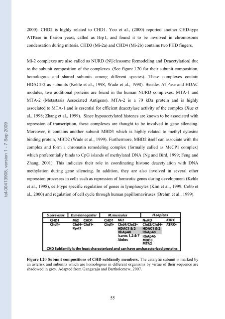 Etudes sur le mécanisme de remodelage des nucléosomes par ...