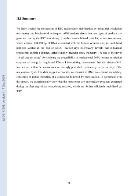 Etudes sur le mécanisme de remodelage des nucléosomes par ...