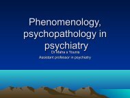 Phenomenology, psychopathology in psychiatry