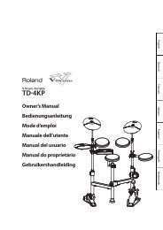 Owner's Manual Bedienungsanleitung Mode d'emploi ... - Roland