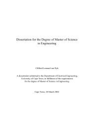 Dissertation for the Degree of Master of Science in Engineering