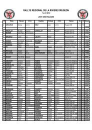 Liste des engagÃ©s (PDF - 203 Ko) - Est Rallye