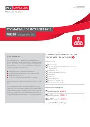 Preisliste PTV Map&Guide intranet