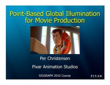 Point-Based Global Illumination for Movie Production