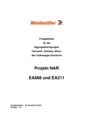 Projekt NAR EA888 und EA211 - Weidmüller Interface GmbH & Co ...