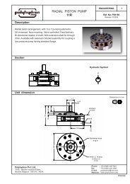 RADIAL PISTON PUMP 11R - Polyhydron Group of Industries.