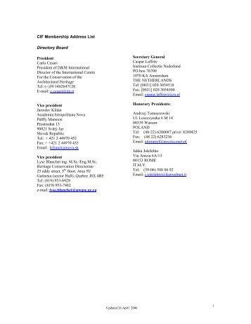 full list of members latest update 290607.pdf - CIF - Icomos