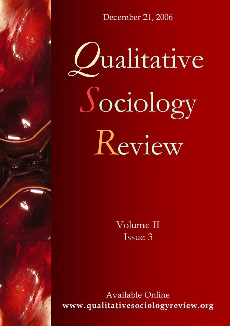 vol II is 3 - Qualitative Sociology Review