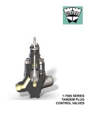 1-7000 SERIES TANDEM PLUG CONTROL VALVES - Parcol