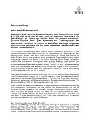 Pressemitteilung - Vetter Pharma