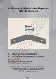 Anleitung für Niederhalter-Reparatur BSH ... - KOMTRA GmbH