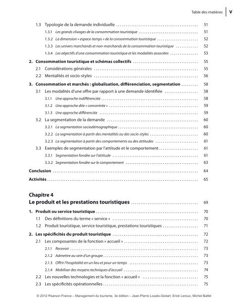 Management du tourisme 3e Ã©dition - Pearson