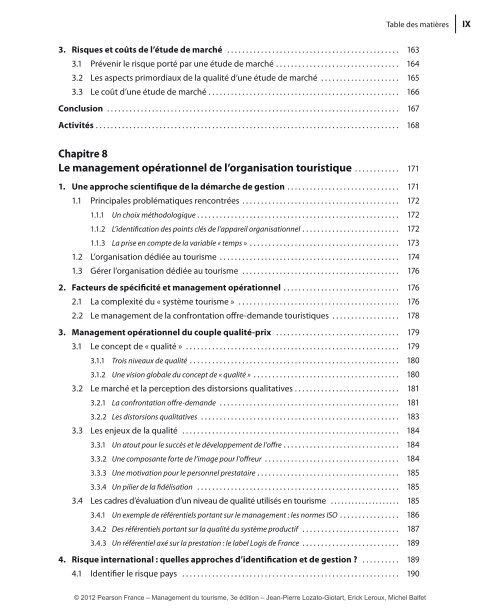 Management du tourisme 3e Ã©dition - Pearson