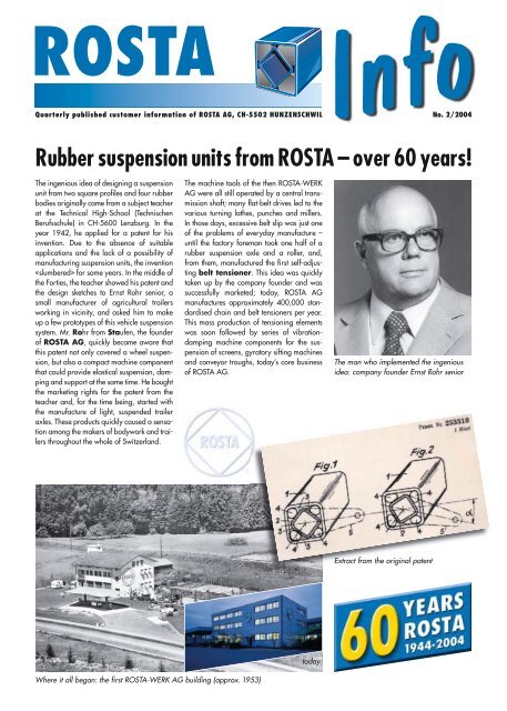 Rubber suspension units from ROSTA â€“ over 60 years! - ROSTA Inc.