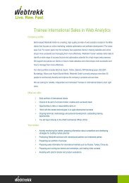 Trainee International Sales in Web Analytics - Webtrekk