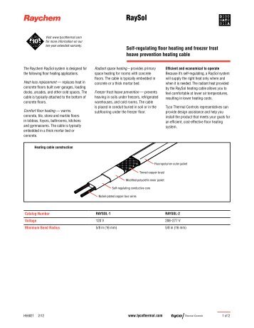 RaySol - Tyco Thermal Controls