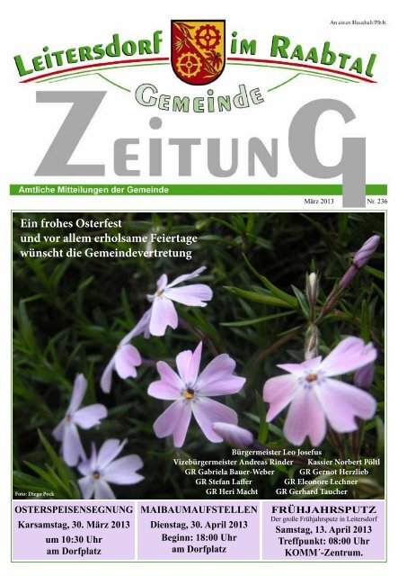 Gemeindezeitung MÃ¤rz 2013 - Leitersdorf im Raabtal