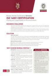 ISO 14001 CERTIFICATION - Bureau Veritas