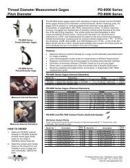 Thread Diameter Measurement Gages Pitch Diameter ... - Gagemaker