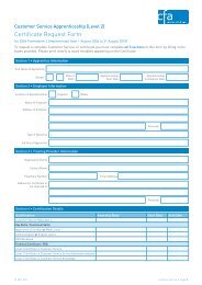 Customer Service Level 2 - Skills CFA