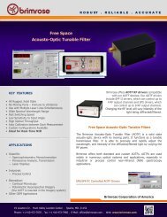 AOTF Tunable Filters - Free Space - Brimrose Corporation of America