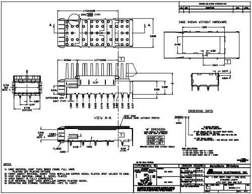 QSFP+ Cage 9054-H-X Engineering Drawing