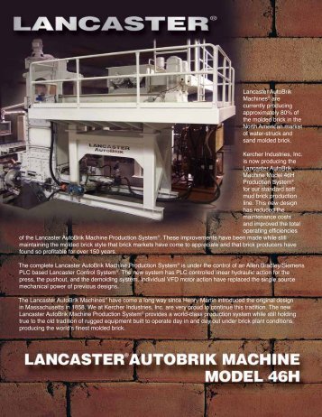 Brick Machines - Lancaster Products