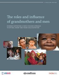 The roles and influence of grandmothers and men - USAID's Infant ...