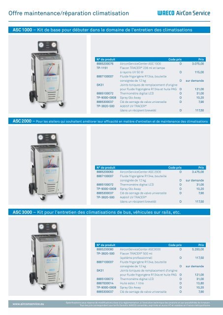 Waeco-ASC 2000 - Equindus S.Ã  r.l.