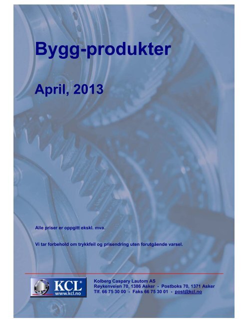 Bygg-produkter - Kolberg Caspary Lautom AS