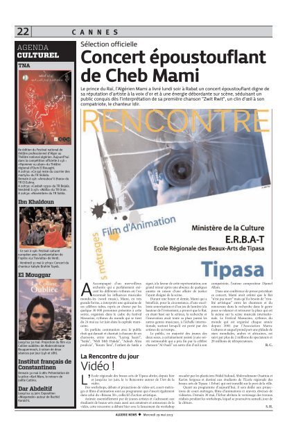 Fr-29-05-2013 - Algérie news quotidien national d'information