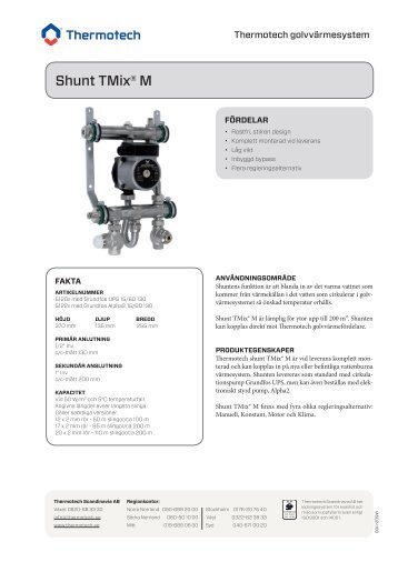 Shunt TMixÃ‚Â® M - Thermotech Scandinavia AB