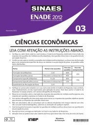 CIÃNCIAS ECONÃMICAS - enade