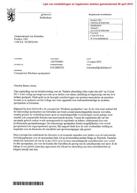 brief van het college van 12 maart 2012, kenmerk 12UIT05001