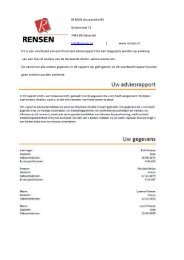 Voorbeeld adviesrapport - Rensen