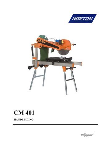 Clipper CM 401 Handleiding - Saint-Gobain Abrasives