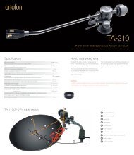 Download TA-210 User guide here - Ortofon