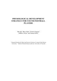 physiological development strategy for youth football players