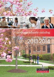 Undergraduate Catalog (PDF) - Caldwell College