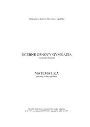 UÄEBNÃ OSNOVY GYMNÃZIA MATEMATIKA - Infovek