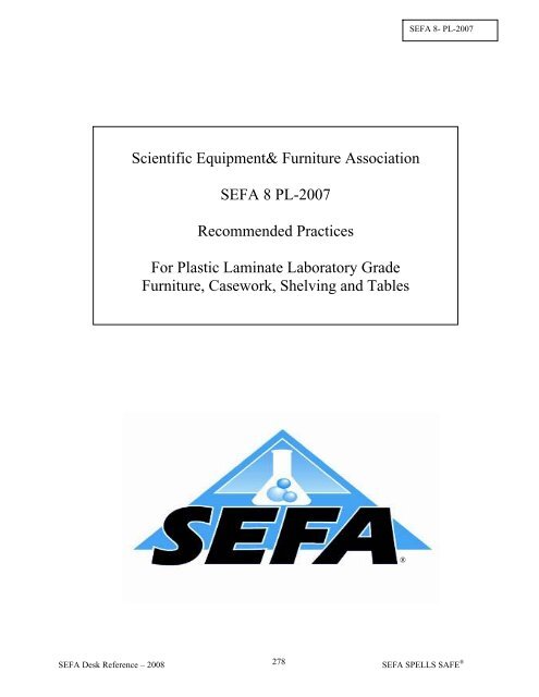 Scientific Equipment& Furniture Association SEFA 8 PL-2007 ...