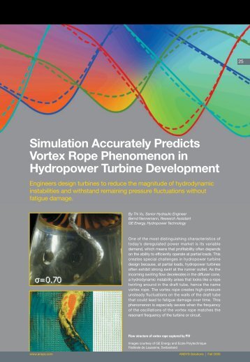 Simulation Accurately Predicts Vortex Rope Phenomenon in ...