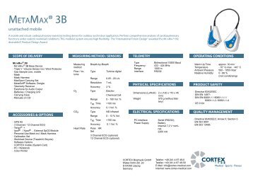 Cortex MetaMax - Tenby Medical