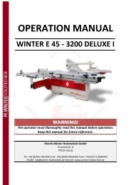 OPERATION MANUAL - Winter Holztechnik