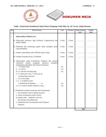 BQ ANUAR JALAN SAFARI.xlsx - Sistem Tender Dokumen dan ...