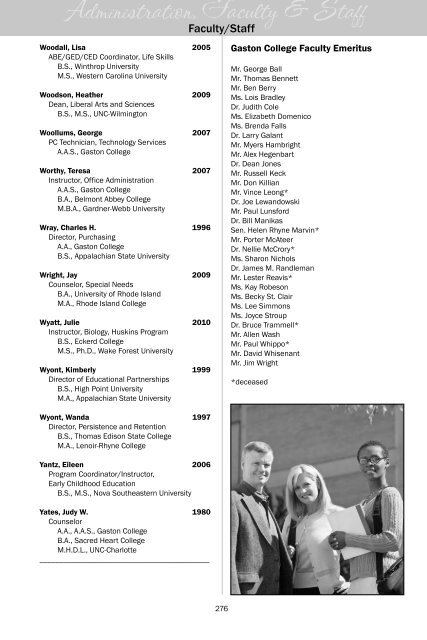 GC Catalog 2011 2012 - Gaston College